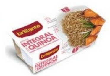 Brocoli con fiambre de pechuga de pollo  y quinoa integral.